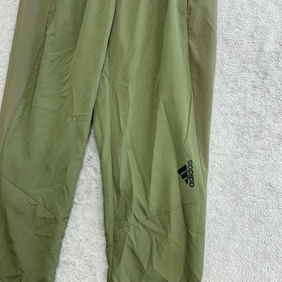 NEW Adidas Men's L Aeroready Training Track Pants Olive/Black Polyester - Picture 8 of 11